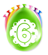 Ballonnen 6 Jaar Hoera 8st